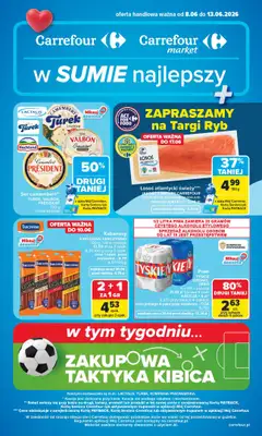 Carrefour Market - gazetka promocyjna Gazetka Carrefour Market od poniedziałku od poniedziałku 08.06 do soboty 13.06