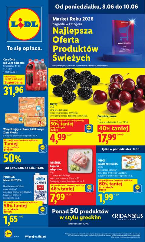 Lidl - gazetka promocyjna Oferta od poniedziałku od poniedziałku 08.06 do środy 10.06