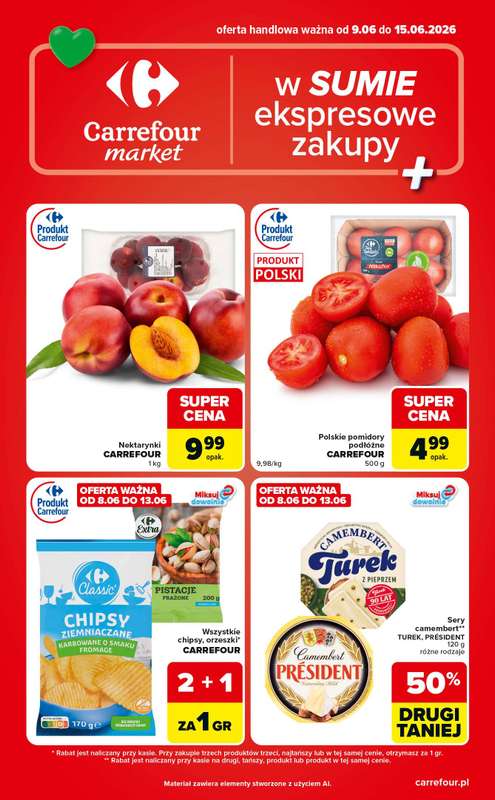Carrefour Market - gazetka promocyjna Gazetka w SUMIE ekspresowe zakupy  do poniedziałku 15.06