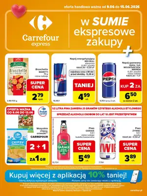 Carrefour Express - gazetka promocyjna Gazetka Express od wtorku 09.06 do poniedziałku 15.06
