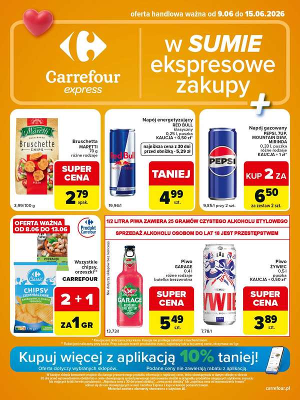 Carrefour Express - gazetka promocyjna Gazetka Express od wtorku 09.06 do poniedziałku 15.06