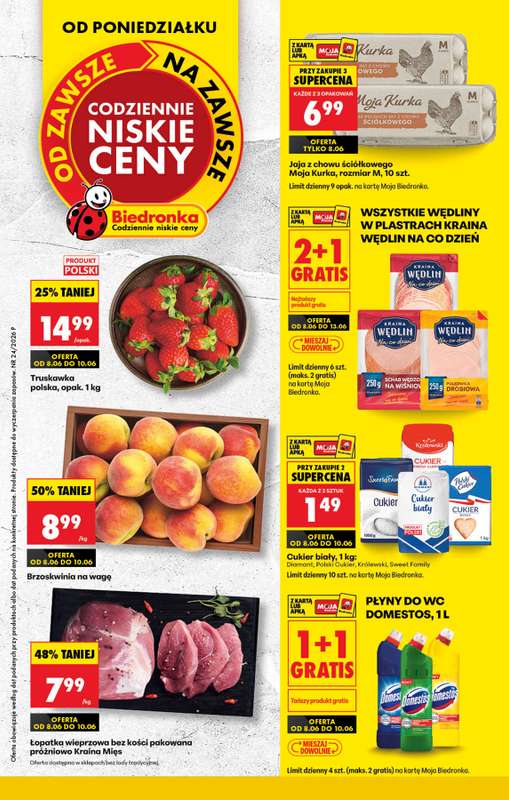 Biedronka - gazetka promocyjna Od poniedziałku od poniedziałku 08.06 do soboty 13.06