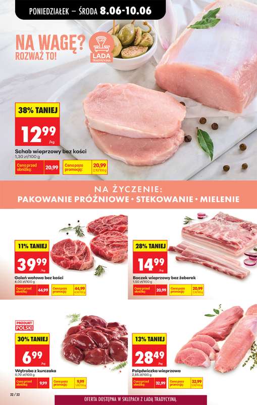 Biedronka - gazetka promocyjna Od poniedziałku, Z ladą tradycyjną od poniedziałku 08.06 do soboty 13.06 - strona 36