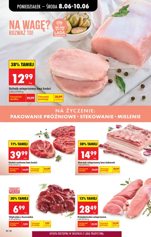 Biedronka - gazetka promocyjna Od poniedziałku, Z ladą tradycyjną od poniedziałku 08.06 do soboty 13.06 - strona 36