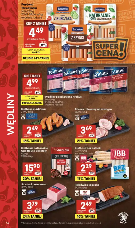 Delikatesy Centrum - gazetka promocyjna Gazetka  do środy 17.06 - strona 14