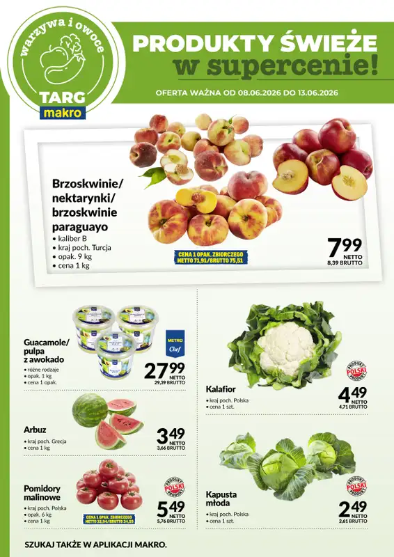 Makro - gazetka promocyjna Targ MAKRO - oferta świeża w super cenach! od poniedziałku 08.06 do soboty 13.06 - strona 5