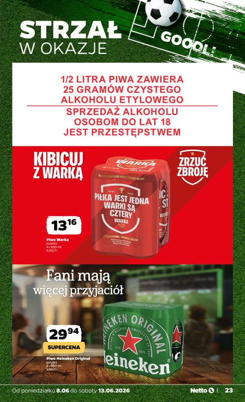 Netto - gazetka promocyjna Gazetka Spożywcza  do soboty 13.06 - strona 23
