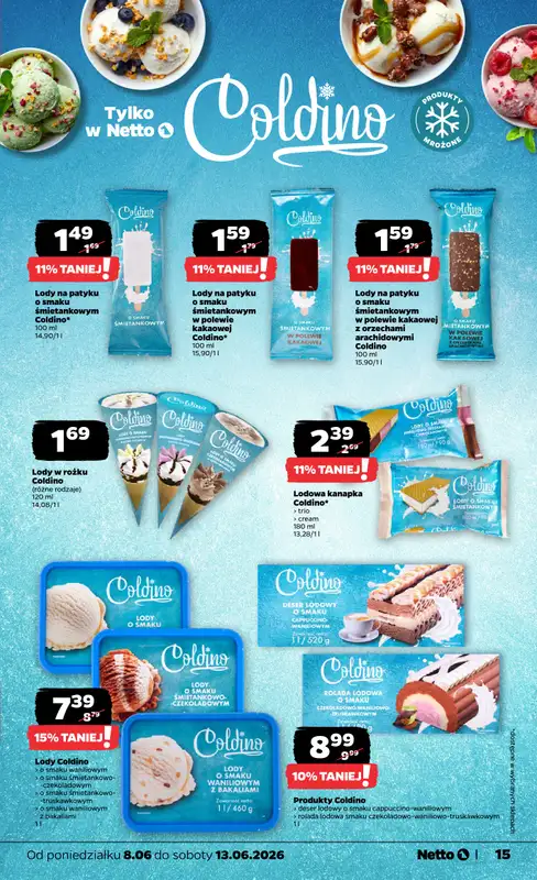 Netto - gazetka promocyjna Gazetka Spożywcza  do soboty 13.06 - strona 15
