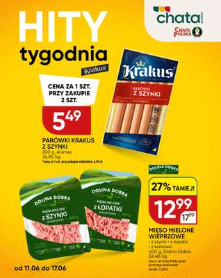 Chata Polska - gazetka promocyjna Hity tygodnia 11-17.06  do środy 17.06