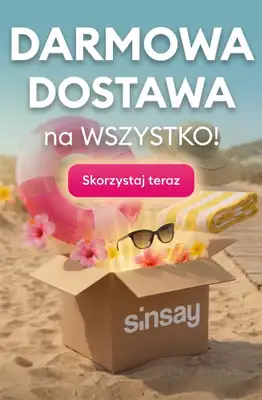 Sinsay - gazetka promocyjna DARMOWA DOSTAWA na wszystko - sprawdź letnie nowości! od poniedziałku 08.06 do środy 10.06