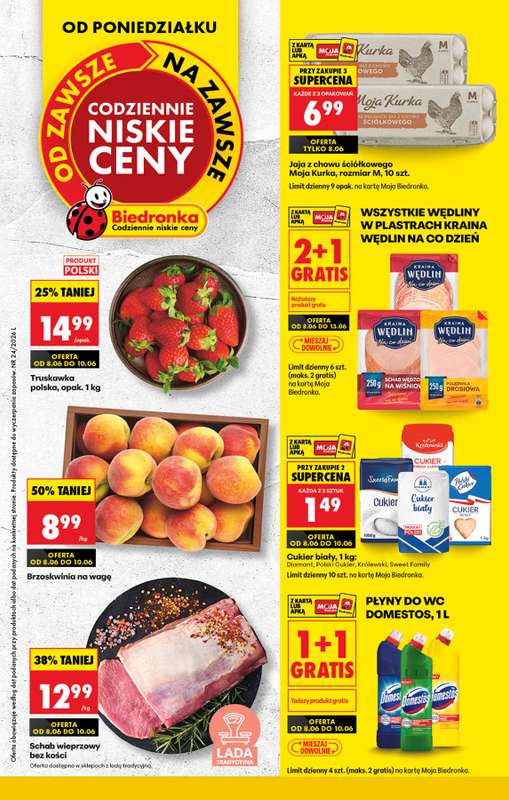 Biedronka - gazetka promocyjna Od poniedziałku, Z ladą tradycyjną od poniedziałku 08.06 do soboty 13.06
