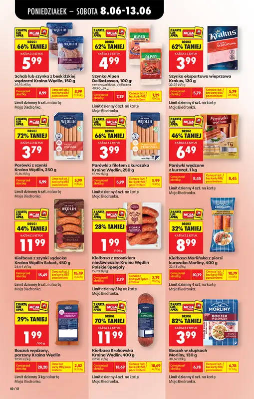 Biedronka - gazetka promocyjna Od poniedziałku, Z ladą tradycyjną od poniedziałku 08.06 do soboty 13.06 - strona 48