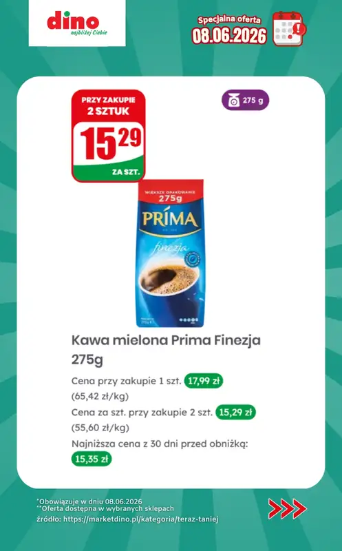 Dino - gazetka promocyjna Specjalna oferta na 08.06.2026 - promocje spoza gazetki od poniedziałku 08.06 do poniedziałku 08.06 - strona 4