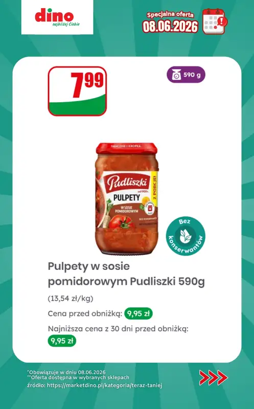 Dino - gazetka promocyjna Specjalna oferta na 08.06.2026 - promocje spoza gazetki od poniedziałku 08.06 do poniedziałku 08.06 - strona 8