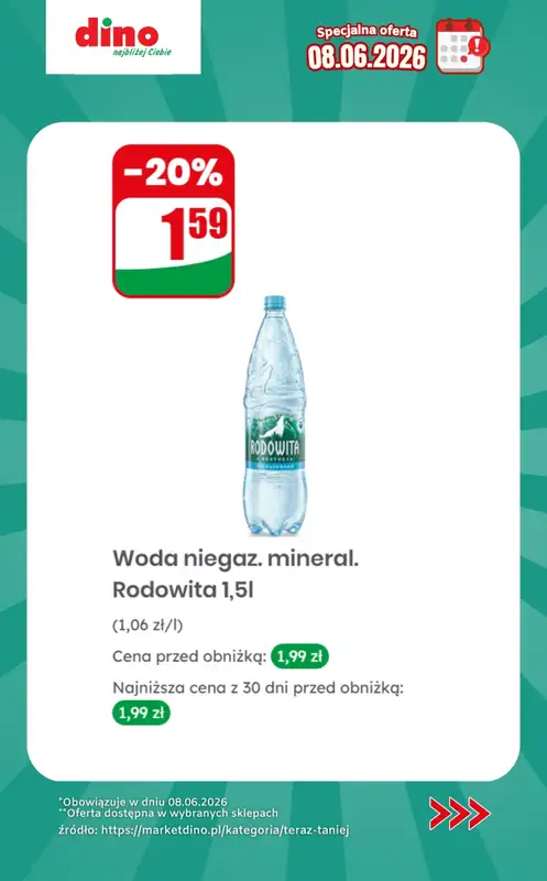 Dino - gazetka promocyjna Specjalna oferta na 08.06.2026 - promocje spoza gazetki od poniedziałku 08.06 do poniedziałku 08.06 - strona 6