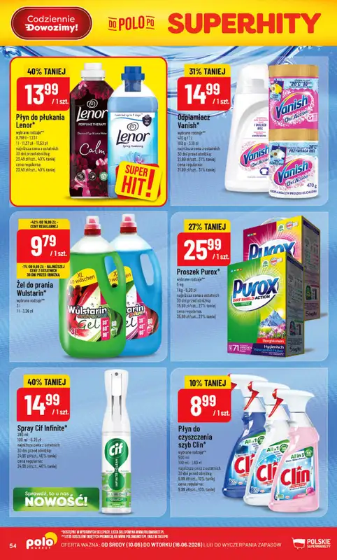 POLOmarket - gazetka promocyjna Gazetka od środy 10.06 do wtorku 16.06 - strona 54