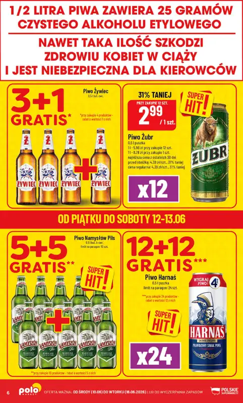 POLOmarket - gazetka promocyjna Gazetka od środy 10.06 do wtorku 16.06 - strona 6