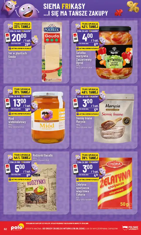 POLOmarket - gazetka promocyjna Gazetka od środy 10.06 do wtorku 16.06 - strona 62