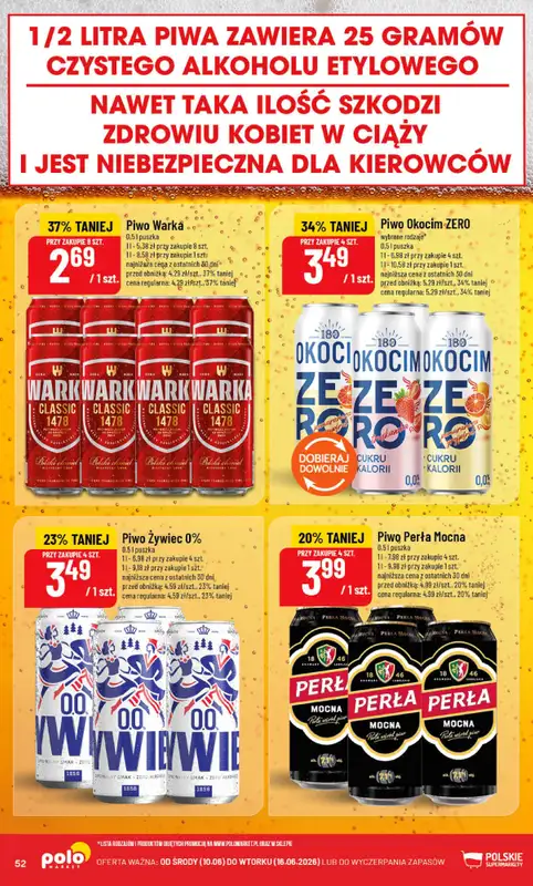 POLOmarket - gazetka promocyjna Gazetka od środy 10.06 do wtorku 16.06 - strona 52