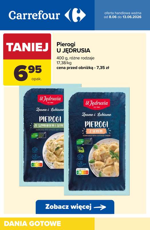 Carrefour - gazetka promocyjna DANIA GOTOWE na obiad! od wtorku 09.06 do soboty 13.06 - strona 8