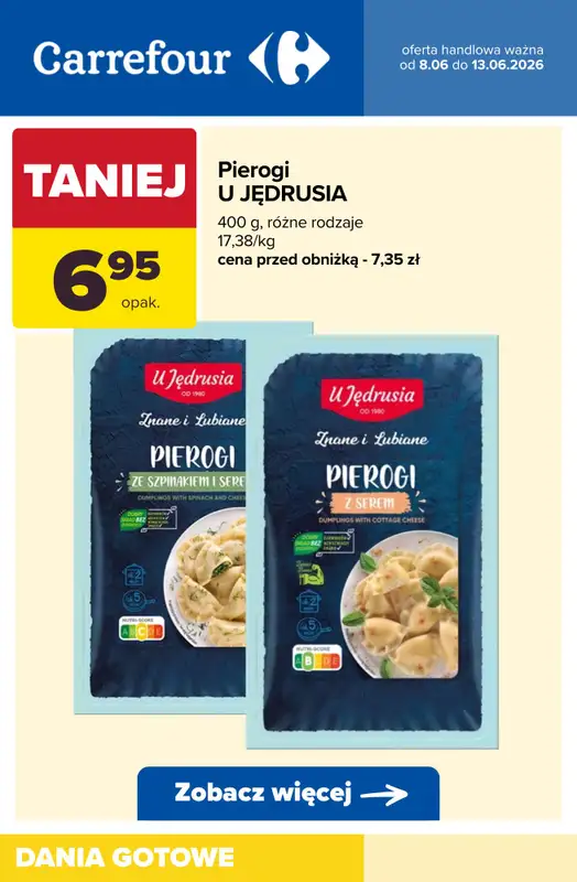Carrefour - gazetka promocyjna DANIA GOTOWE na obiad! od wtorku 09.06 do soboty 13.06 - strona 8
