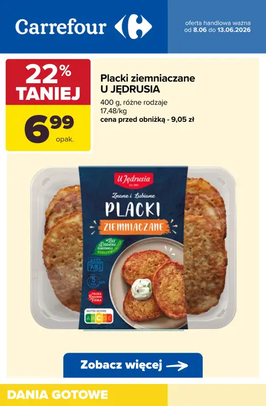 Carrefour - gazetka promocyjna DANIA GOTOWE na obiad! od wtorku 09.06 do soboty 13.06 - strona 7