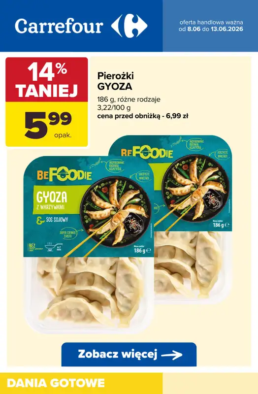Carrefour - gazetka promocyjna DANIA GOTOWE na obiad! od wtorku 09.06 do soboty 13.06 - strona 5