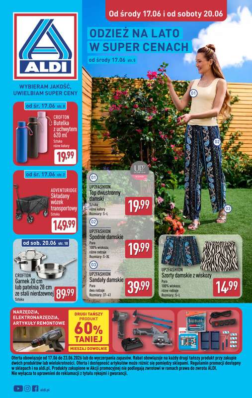 Aldi - gazetka promocyjna Aldi ma to coś! od środy 17.06 do soboty 20.06