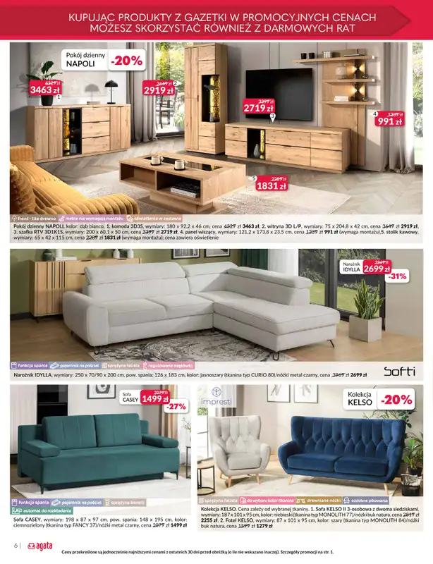 Salony Agata - gazetka promocyjna Gazetka od wtorku 09.06 do niedzieli 28.06 - strona 6