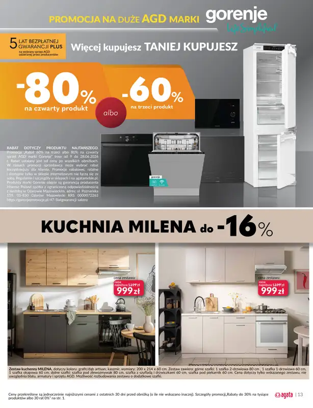 Salony Agata - gazetka promocyjna Gazetka od wtorku 09.06 do niedzieli 28.06 - strona 13