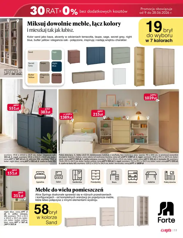 Salony Agata - gazetka promocyjna Gazetka od wtorku 09.06 do niedzieli 28.06 - strona 11