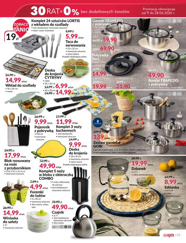 Salony Agata - gazetka promocyjna Gazetka od wtorku 09.06 do niedzieli 28.06 - strona 15