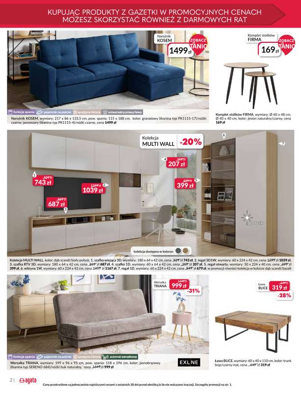 Salony Agata - gazetka promocyjna Gazetka od wtorku 09.06 do niedzieli 28.06 - strona 2