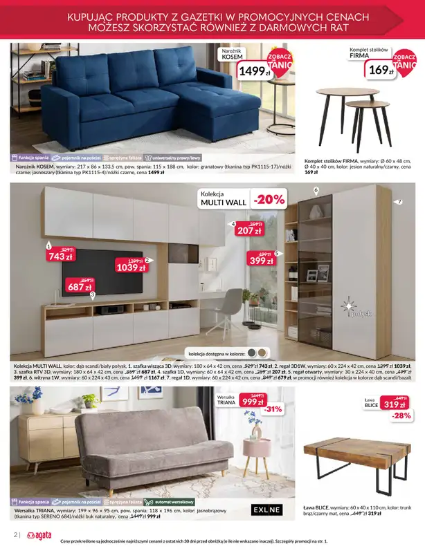 Salony Agata - gazetka promocyjna Gazetka od wtorku 09.06 do niedzieli 28.06 - strona 2