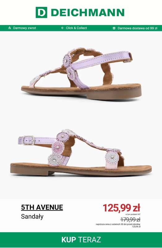 Deichmann - gazetka promocyjna Do -50% na sandały damskie od poniedziałku 08.06  - strona 3