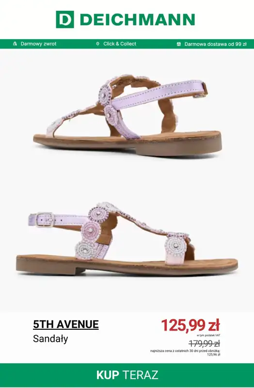 Deichmann - gazetka promocyjna Do -50% na sandały damskie od poniedziałku 08.06  - strona 3