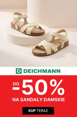 Deichmann - gazetka promocyjna Do -50% na sandały damskie od poniedziałku 08.06 