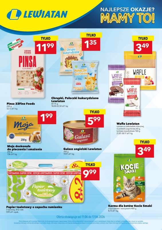 LEWIATAN - gazetka promocyjna Najlepsze okazje? MAMY TO w Lewiatanie od czwartku 11.06 do środy 17.06