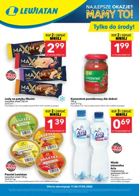 LEWIATAN - gazetka promocyjna W wielopakach taniej! od czwartku 11.06 do środy 17.06
