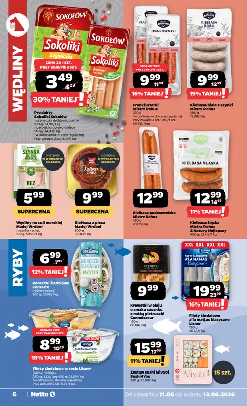 Netto - gazetka promocyjna Gazetka Spożywcza od czwartku 11.06 do soboty 13.06 - strona 6