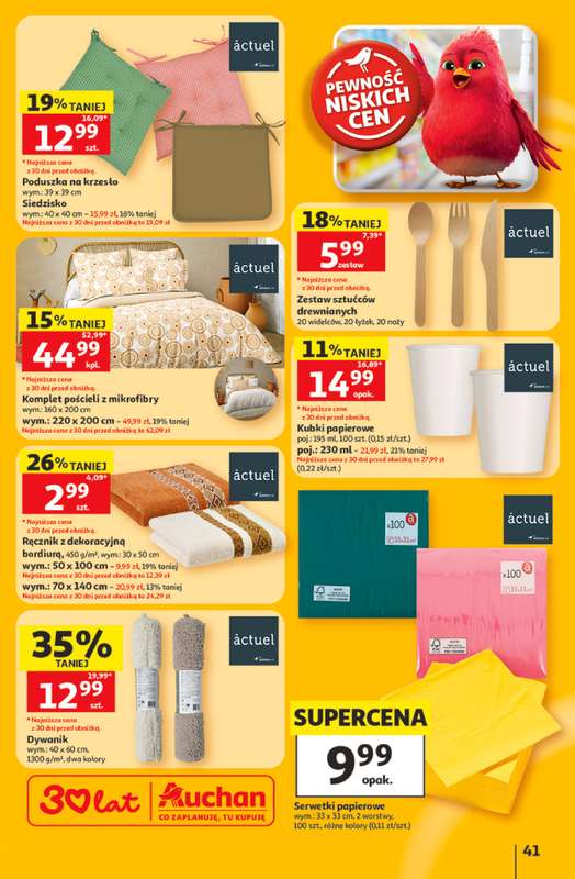 Auchan - gazetka promocyjna Gazetka 30 Lat Hipermarket Auchan od czwartku 11.06 do środy 17.06 - strona 41
