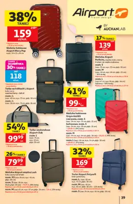 Auchan - gazetka promocyjna Gazetka 30 Lat Hipermarket Auchan od czwartku 11.06 do środy 17.06 - strona 39