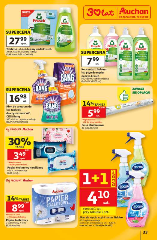 Auchan - gazetka promocyjna Gazetka 30 Lat Hipermarket Auchan od czwartku 11.06 do środy 17.06 - strona 33