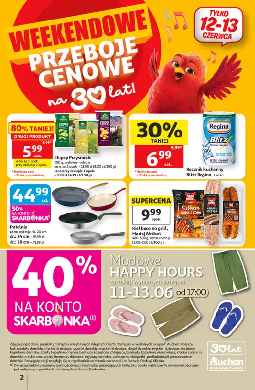 Auchan - gazetka promocyjna Gazetka 30 Lat Hipermarket Auchan od czwartku 11.06 do środy 17.06 - strona 2