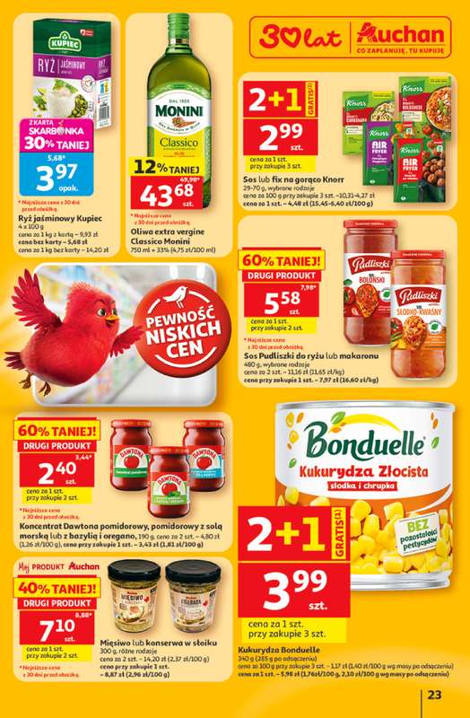 Auchan - gazetka promocyjna Gazetka 30 Lat Hipermarket Auchan od czwartku 11.06 do środy 17.06 - strona 23