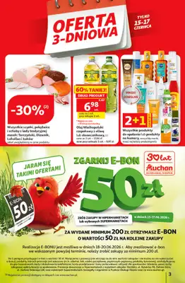 Auchan - gazetka promocyjna Gazetka 30 Lat Hipermarket Auchan od czwartku 11.06 do środy 17.06 - strona 3