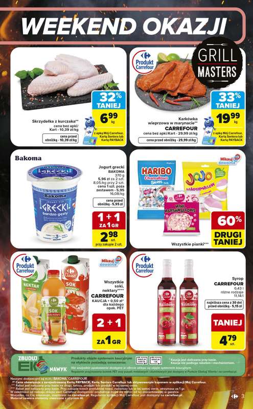 Carrefour Market - gazetka promocyjna Gazetka w sumie od czwartku weekend okazji od czwartku 11.06 do soboty 13.06 - strona 3