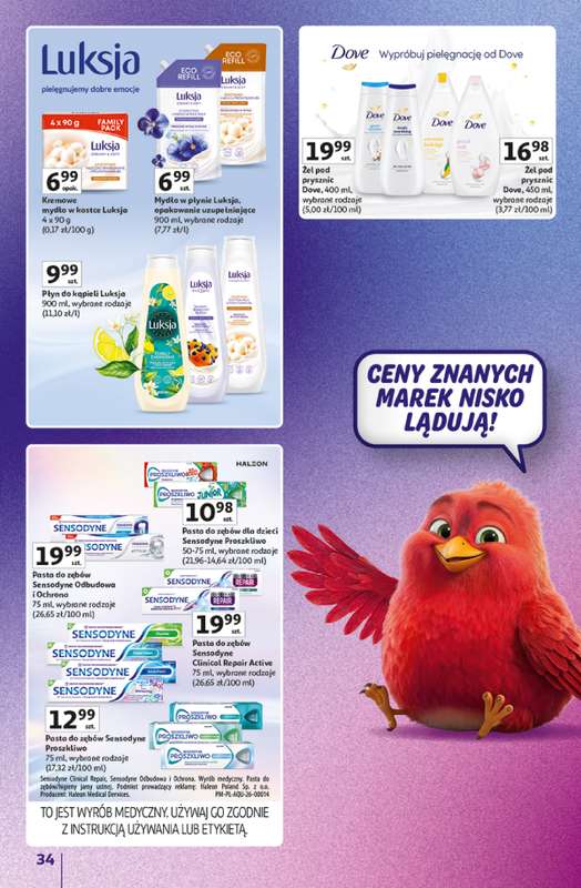 Auchan - gazetka promocyjna Gazetka Znane Marki Hipermarket Auchan od czwartku 11.06 do środy 17.06 - strona 34