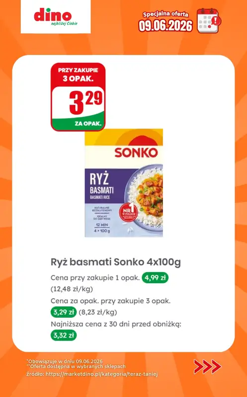 Dino - gazetka promocyjna Specjalna oferta na 09.06.2026 - promocje spoza gazetki od wtorku 09.06 do wtorku 09.06 - strona 9