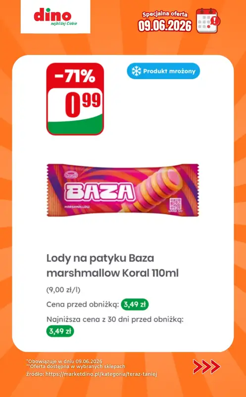 Dino - gazetka promocyjna Specjalna oferta na 09.06.2026 - promocje spoza gazetki od wtorku 09.06 do wtorku 09.06 - strona 3